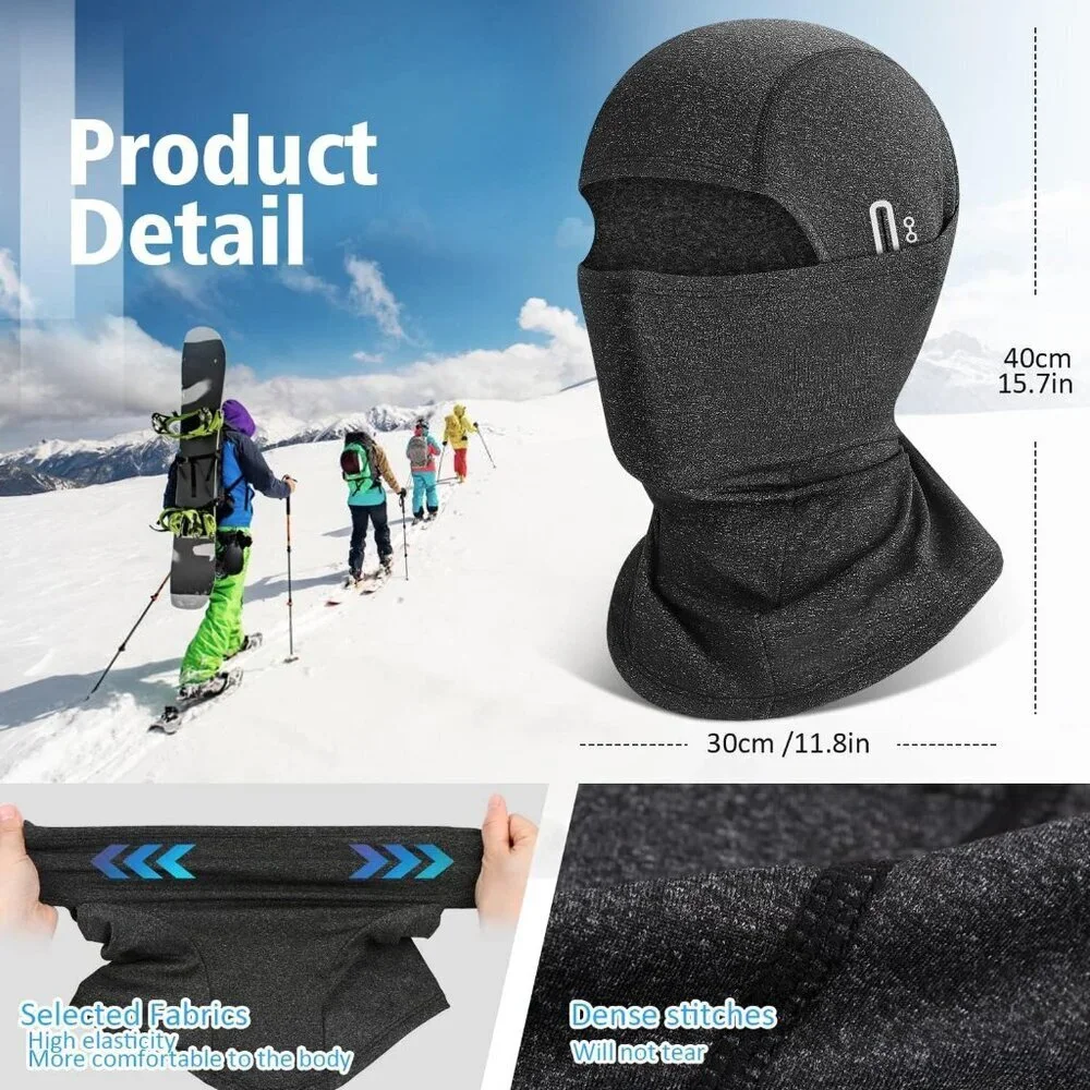 Winter Balaclava Ski Mask Unisex Fleece Windproof Face Cover for Cold Weather